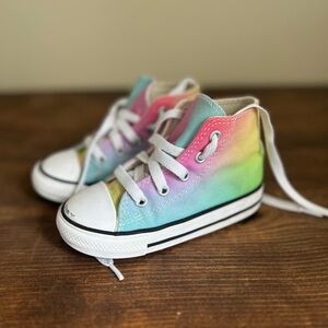Converse All Star High Top Toddler 7C Rainbow